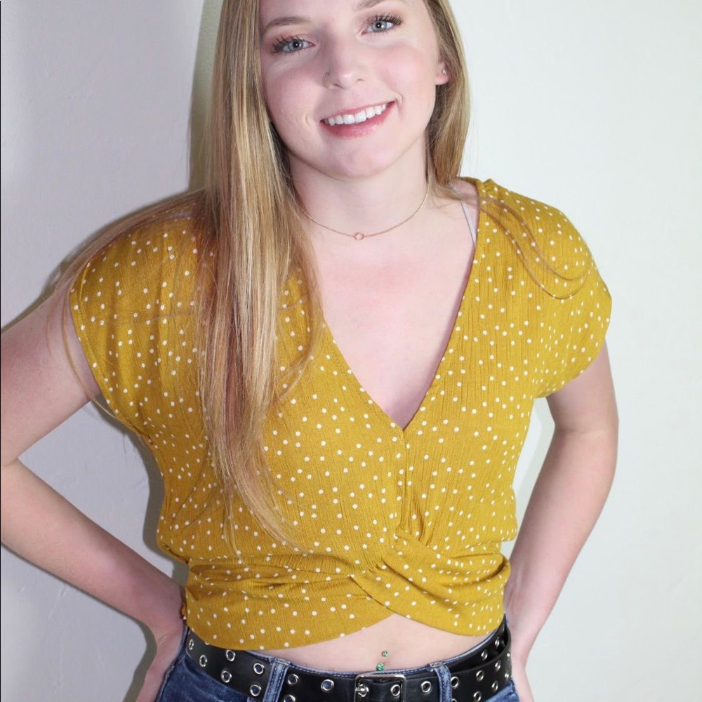 Pin for front tie blouse